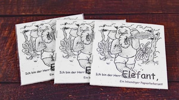 Mini Malbuch aus Elefanten-Dung-Papier
